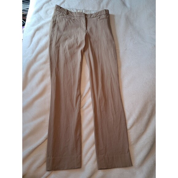 J. Crew Factory Lexie Pants Tan Stretch Straight Leg Career C9716 Size 4R - Picture 6 of 12